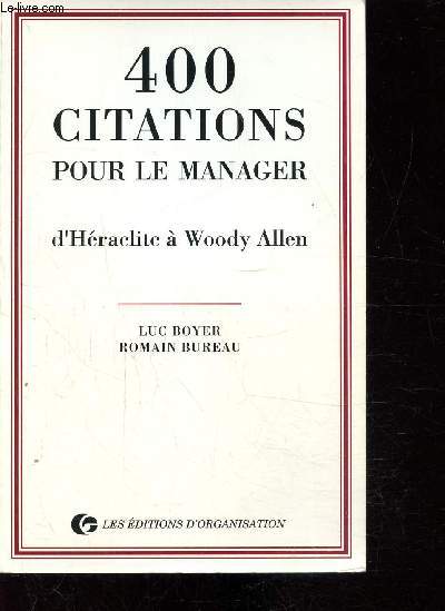 400 citations pour le manager - d'Hraclite  Woody Allen