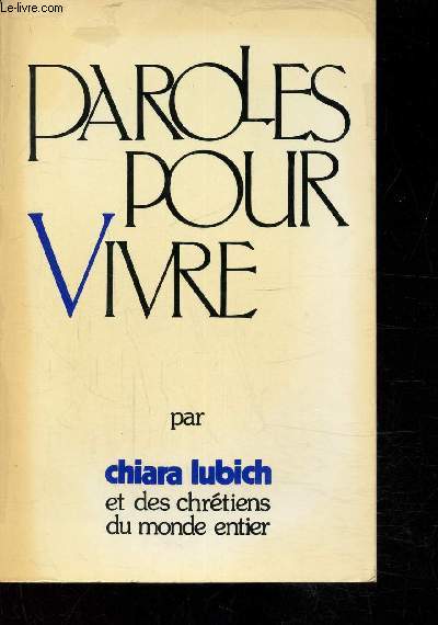 Paroles pour vivre -