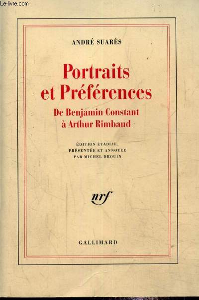 Portraits et prfrences,de Benjamin Constant  Arthur Rimbaud