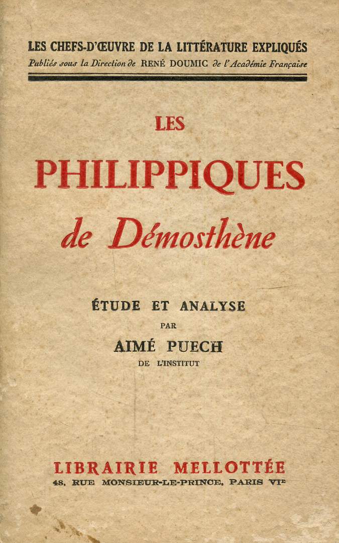 Les philippiques de Dmosthne (collection 