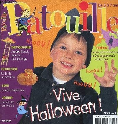 Patouille N 23 octobre : Vive Halloween-Tarte citrouille- Le bal des sorcires- l'ogre amoureux.