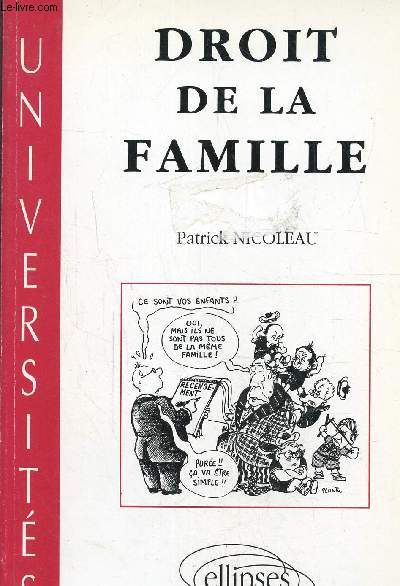 Droit de la famille ,cours de premire anne Deug droit