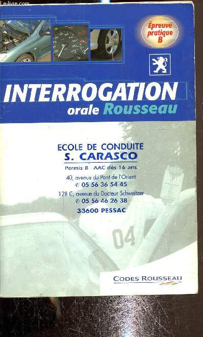 Interrogation orale rousseau