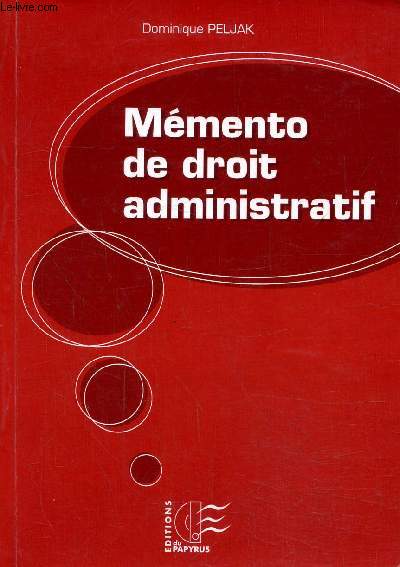 Mmento de droit administratif