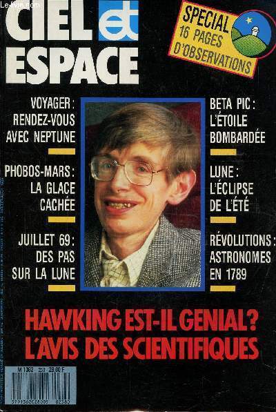 Ciel et espace juillet-aout 1989, Hawking est-il gnial? l'avis des scientifiques