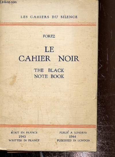 Le cahier noir- The black note book