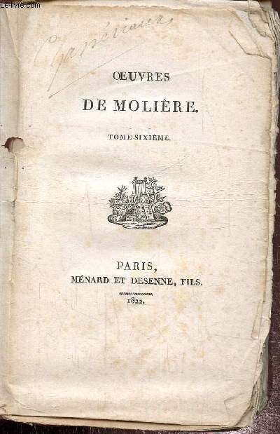 Oeuvres de Molire Tome sixime