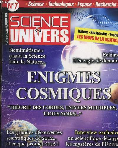 Science & univers N7 Mars 2013 : nigmes cosmiques