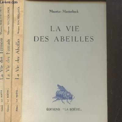 La vie des abeilles, la vie des fourmis, la vie des termites 3 tomes sous emboitage