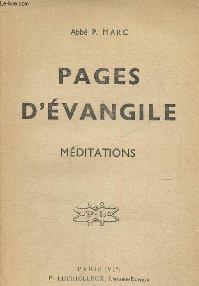 Pages d'vangile mditations