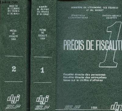 Prcis de fiscalit 1984 Tome 1 et Tome 2 en 2 volumes