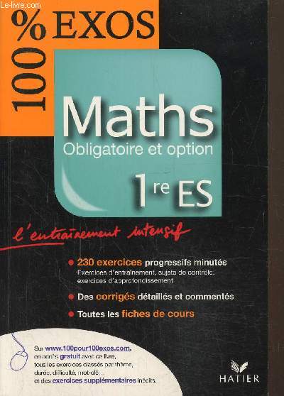 Maths 1re Es-Obligatoire et options.