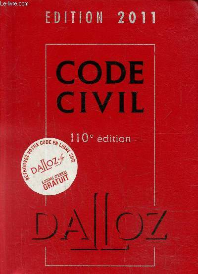 Code civil 2011, 110e dition