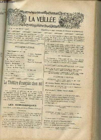 La veille supplment aux annales politiques et littraires N 9 -26 avril 1903