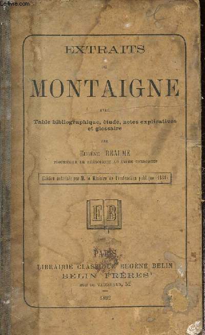 Extraits de Montaigne