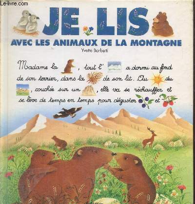 Je lis avec les animaux de la montagne