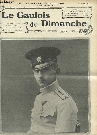 Le gaulois du dimanche 2me anne N68: 3-4 avril 1909