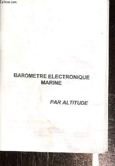 Baromtre lectronique marine, par altitude