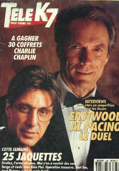 Tl K7, video ,cinma ,tl N 498: 22 mars 1993 : Interviews Deux stars en comptition pour les oscars: Eastwood, Al Pacino, le duel