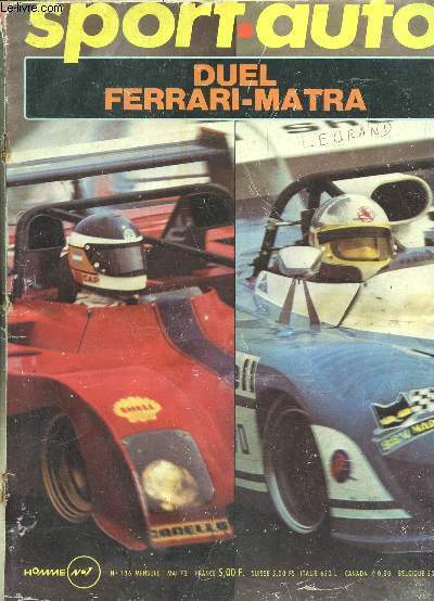 sport auto N 136 mai 1973 : Duel Ferrari -matra- Comment conduite un kart-Toyota celica 1600 ST...