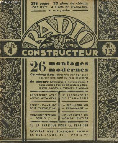 Radio constructeur, 26 montages modernes , volume 4