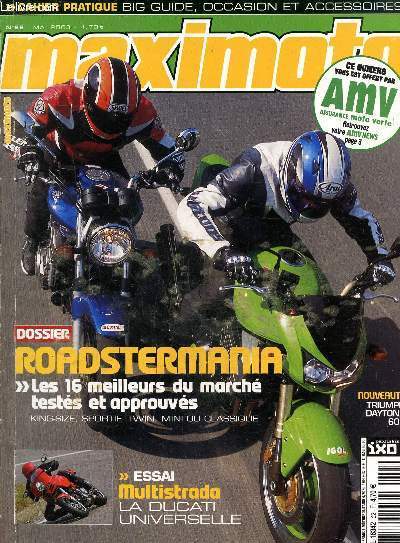 Maximoto N22, mai 2003 : Roadstermania- Yamaha FJR 1300 Abs- Ducati multistrada 1000 Ds.