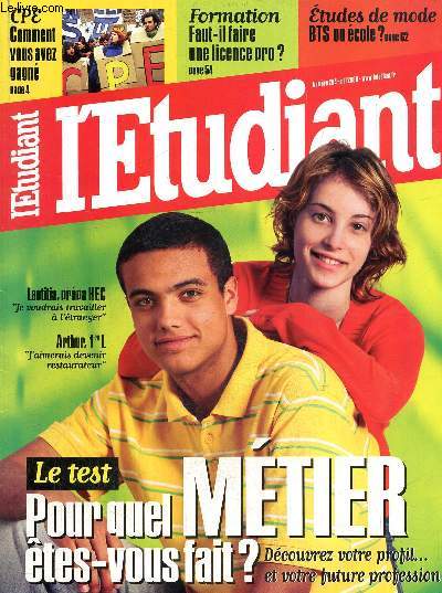L'tudiant N284 mais 2006 : Le test , pour quel mtier tes vous fait?
