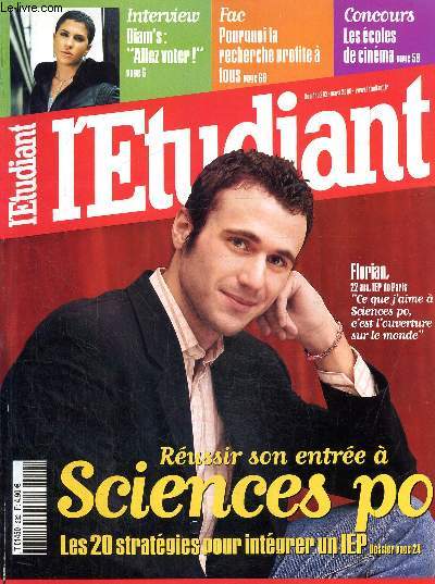L'tudiant N 282, mars 2006 : Russir son entre  sciences po