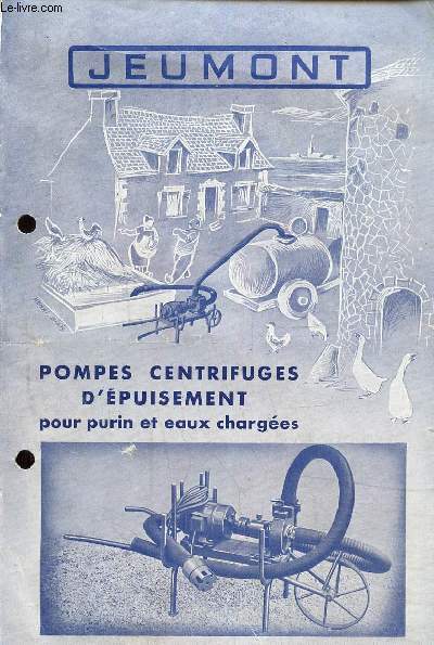 Pompes centrifuges d'puisement pour purin et eaux charges