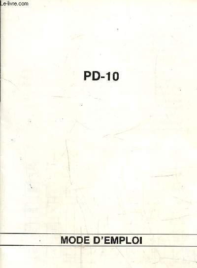 Mode d'emploi PD-10 (calculatrice imprimante lectronique de bureau)