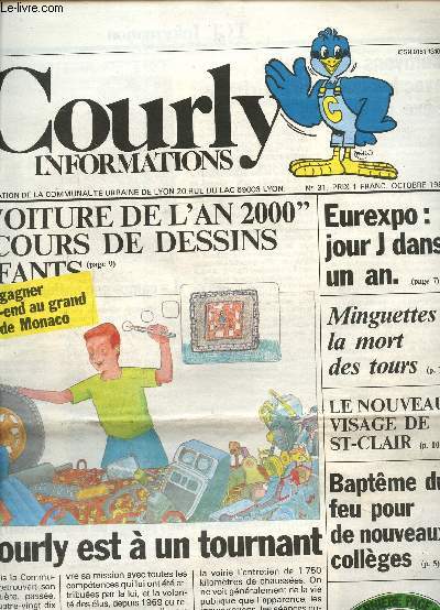 Courly informations, journal d'information de la communaut urbaine de Lyon N 31, octobre 1983