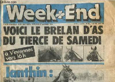 Week end N 259 vendredi 27 janvier 1984