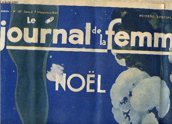 Le journal des femmes 4eme anne n161, samedi 7 dcembre 1935 : Noel