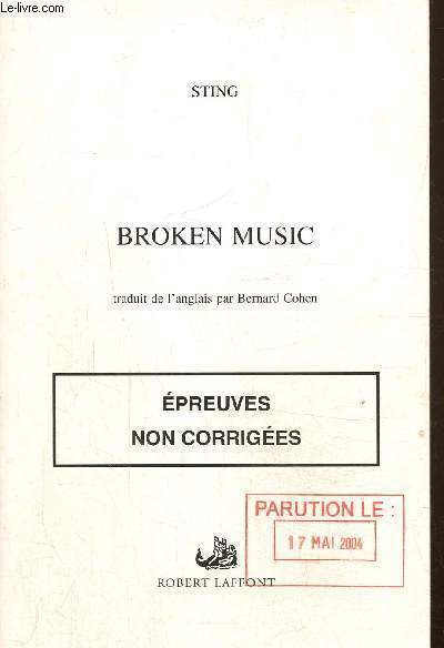 Broken music- Epreuves non corriges