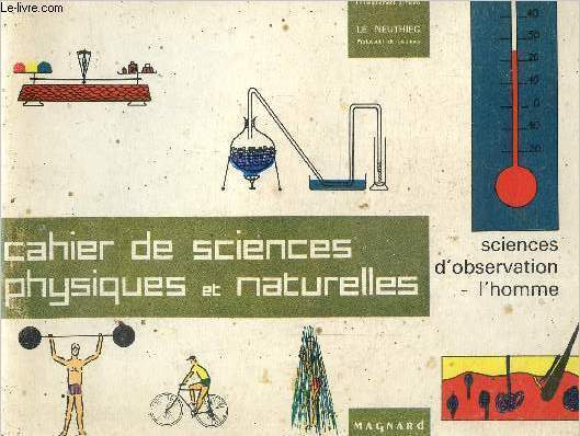 Cahier de sciences physiques et naturelles