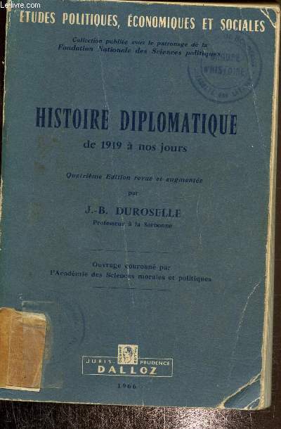 Histoire diplomatique de 1919  nos jours