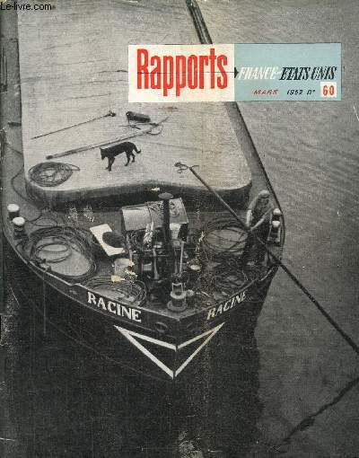 Rapports France Etats unis N 60, mars 1952