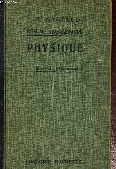 Physique -Rsum aide mmoire, brevet lmentaire