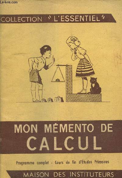 Mon mmento de calcul, collection 