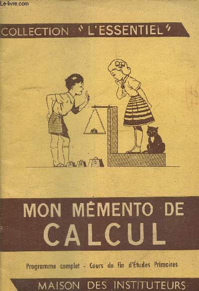 Mon mmento de calcul, collection 