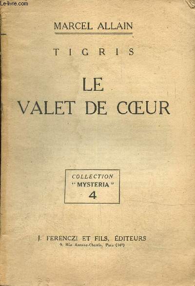 Tigris,Le valet de coeur, collection mysteria N4