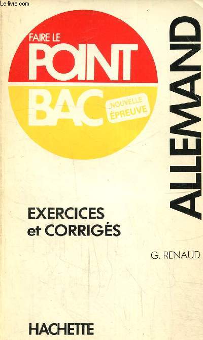 Faire de le point bac allemand, exercices et corrigs