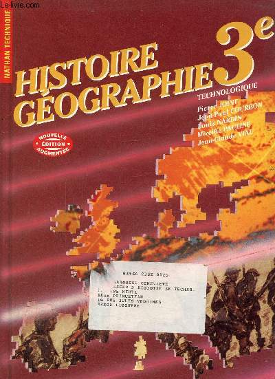 Histoire gographie 3e-speciment enseignant