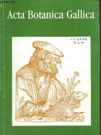Acta Botanica Gallica- Socit botanique de France -Vol 146 N 4-1999- Contribution  la connaissance des affinits cologiques et phytosociologiques des Nepenthes de Malaisie.