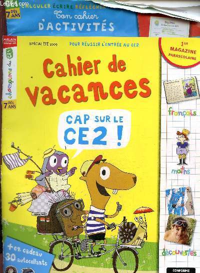 Cahier de vacances- cap sur le CE2! , spcial t 2009