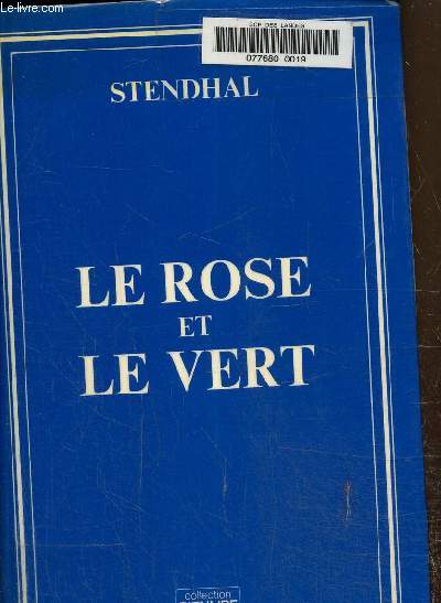 Le rose et le vert. Texte en gros caractres.