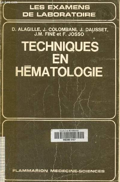 Techniques en hmatologie
