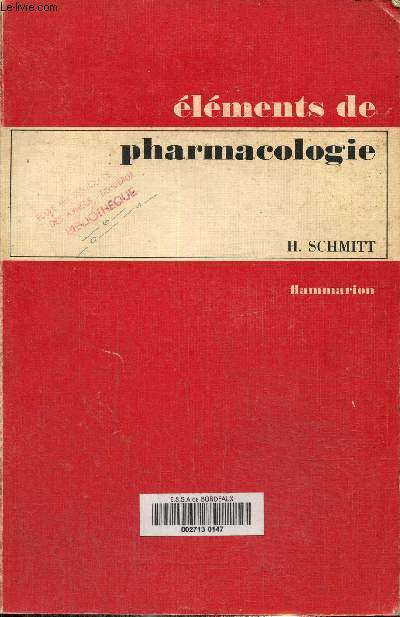 Elements de pharmacologie 5me dition