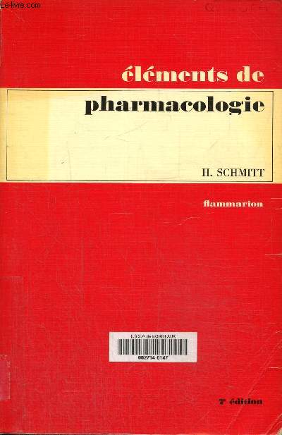 Elements de pharmacologie 7me dition