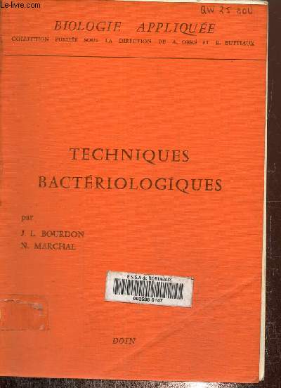 Techniques bactriologiques